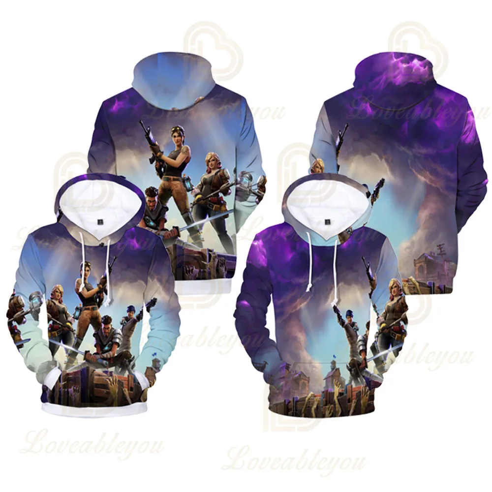 

Battle Game Cosplay Costume Hooded Hoodies 3D Printed Pullover Long Sleeve Jacket Unisex Children Adult Clothes