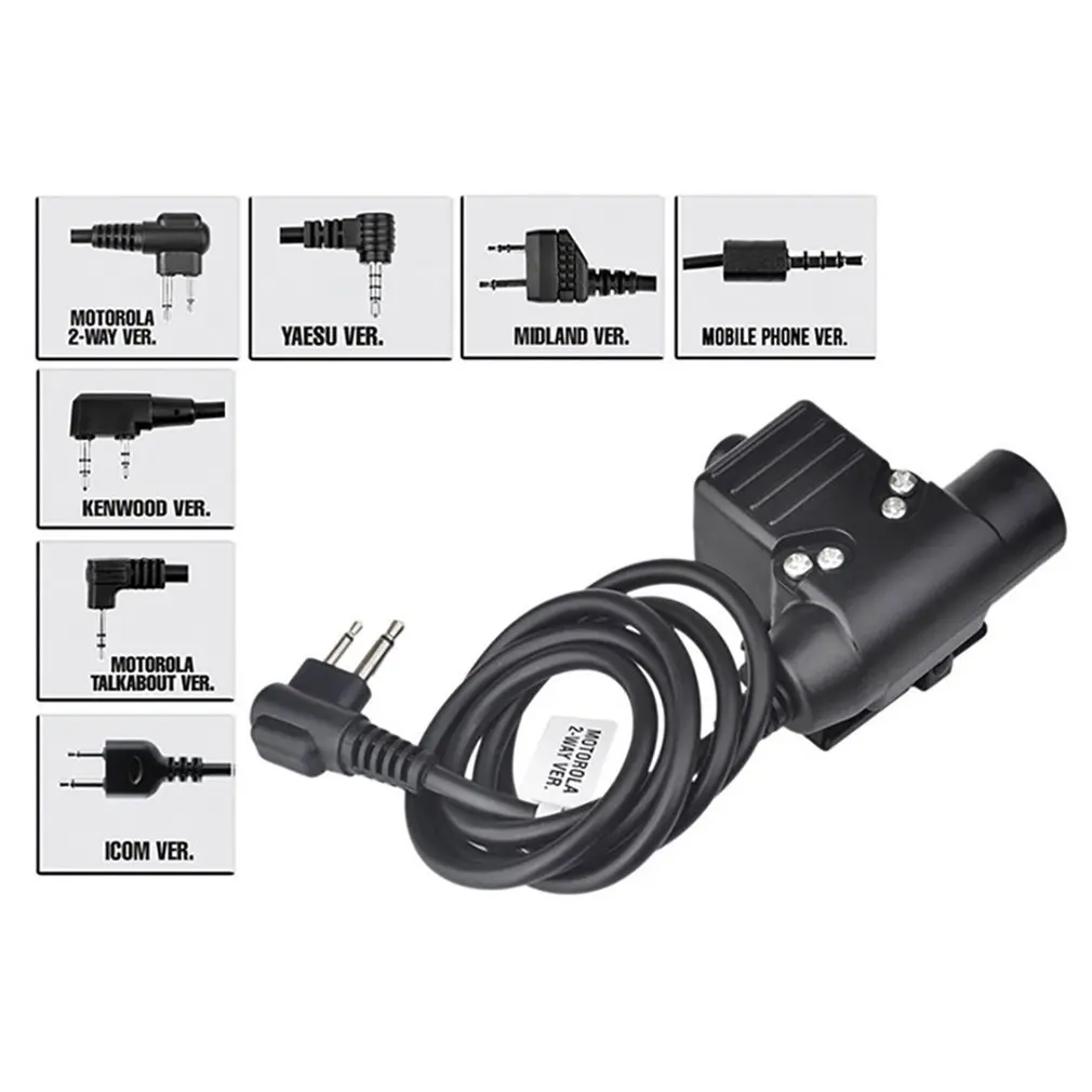 Interface PTT Adapter U94 Interphone Launching Switch Button Assembly Push To Talk Earphone Headphone Adapter