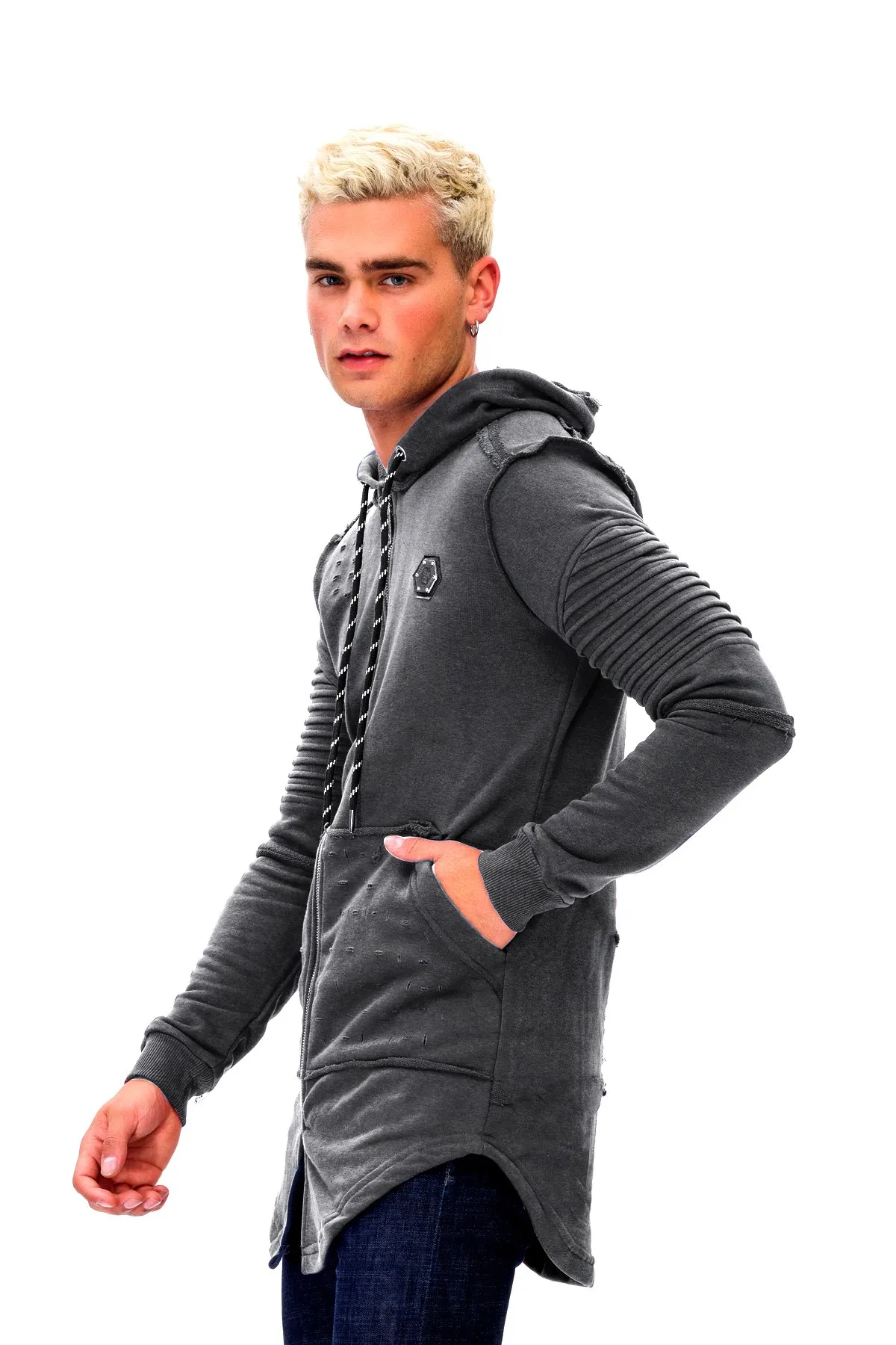 KarinFashion/Мужская Спортивная повседневная одежда на молнии модные жаккардовые