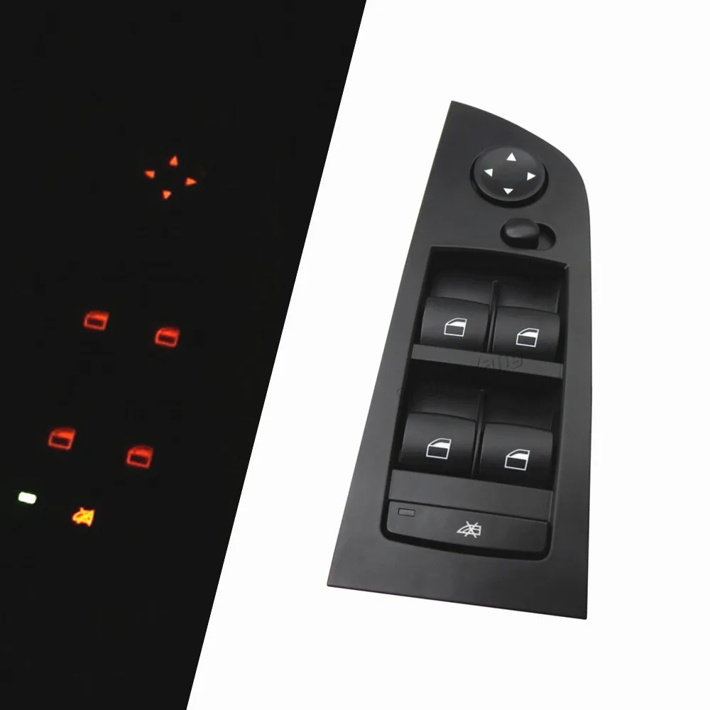Color : Main Switch Crying Car Accessories Black Window Lifter Switch Front Left Or Right Fit For BMW E53 E71 E72 E83 E90 E91 316i 318i 320i OEM NO.61316945874