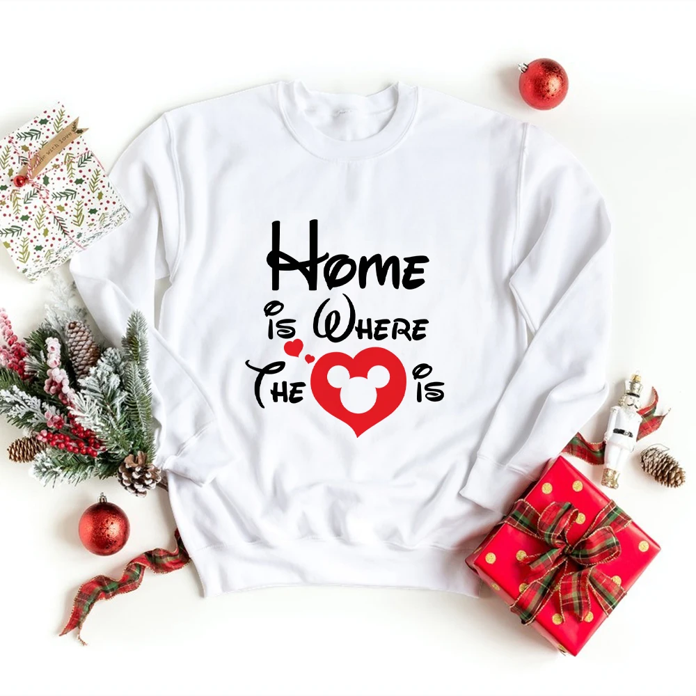 Home Is Where The Love Letter Print Толстовки Disney с принтом Комфортные топы Детский свитер