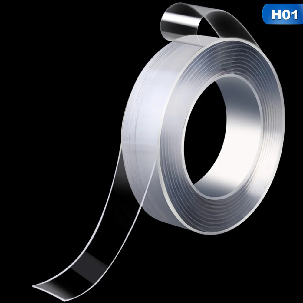 

3/5m Reusable Double-Sided Adhesive Nano Traceless Tape Removable Sticker Washable Adhesive Loop Disks Tie Glue Gadget