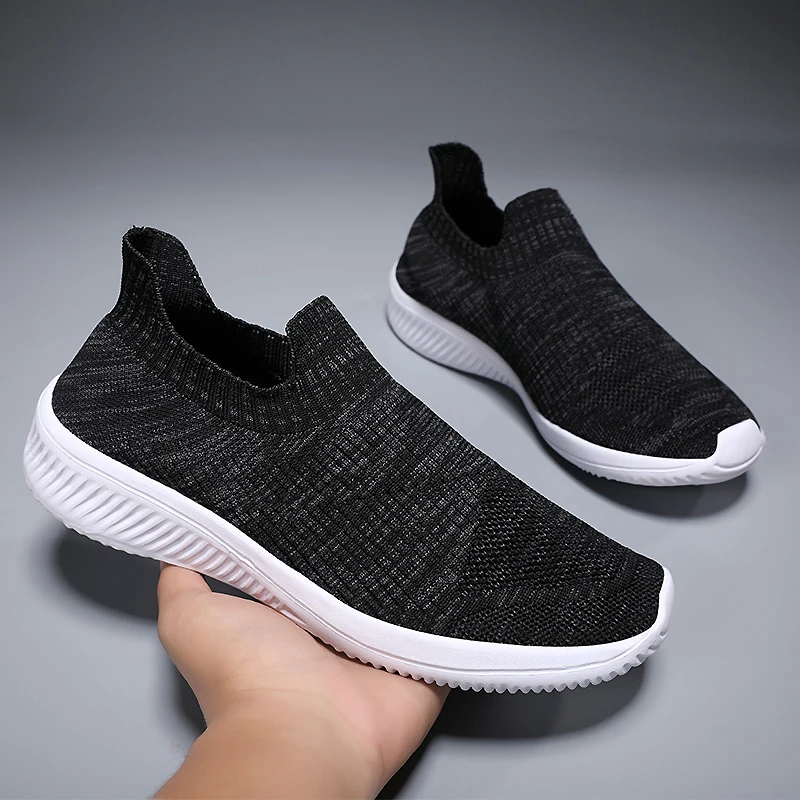 Men Vulcanized Shoes High Quality Men Sneakers Slip On Flats Shoes Man Loafers Plus Size 46 Walking Flat 2