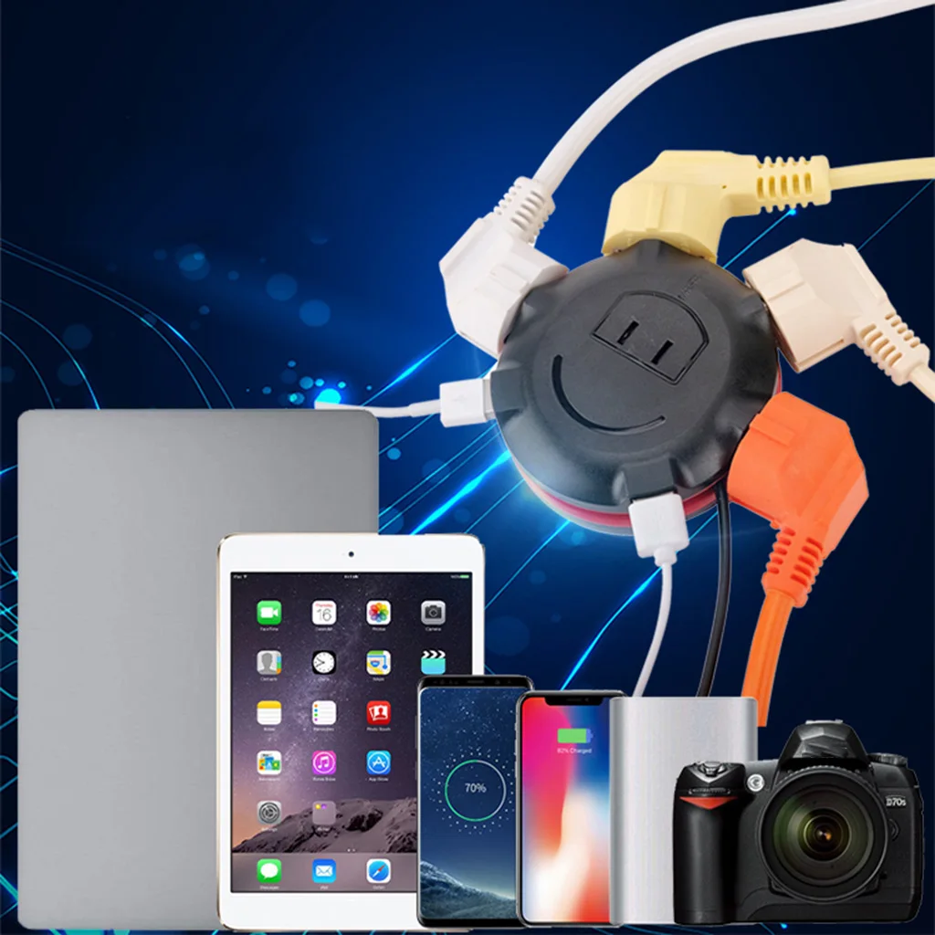 Все в одном Международный адаптер питания зарядное устройство 2.4A 2USB 4 гнезда UK EU