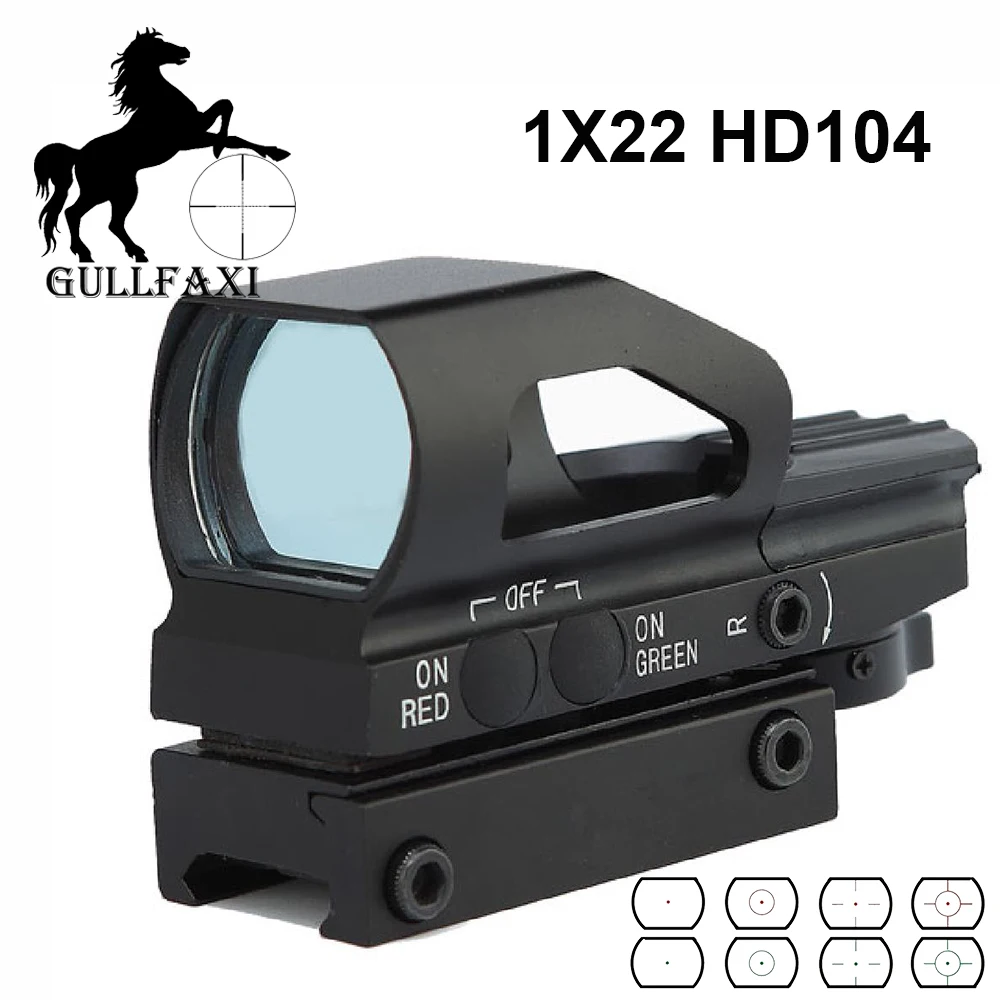 

Gullfaxi Red Dot Sight Scope 1X22 Hunting Scope Holographic Airsoft GB Rifle Optics Reflect Optical Sight Collimator Sight