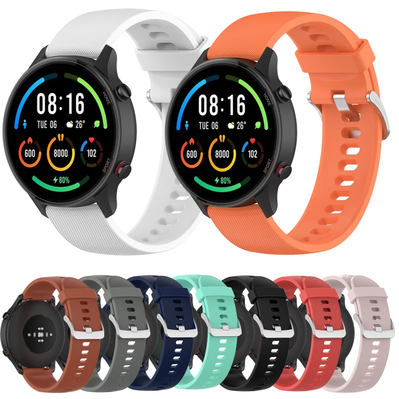 Ремешок 22 мм для Xiaomi Mi Watch цветной спортивный браслет умных часов Huawei GT/GT 2 46