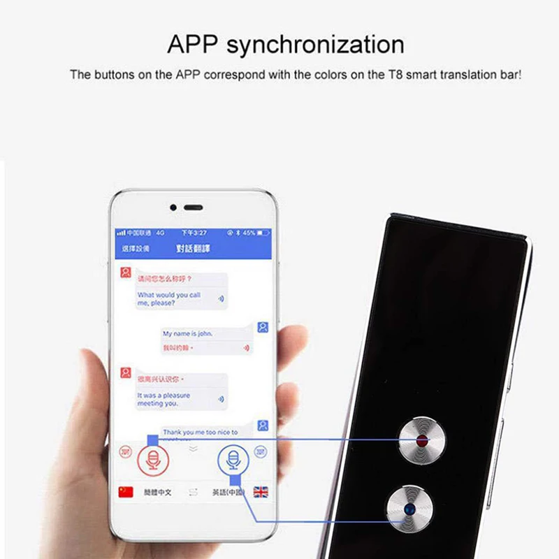Новое умное языковое устройство для перевода ручного голосового перевода Поддержка нескольких языков s для путешествий Бизнес DC