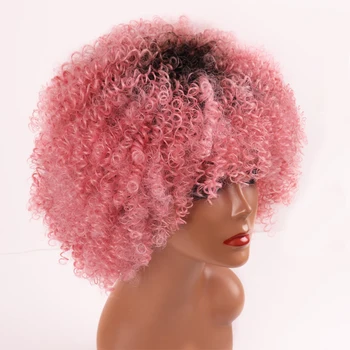 

MERISI HAIR Long Kinky Curly Wigs for Black Women Pink Blonde Mixed Brown 250 g Synthetic Wigs American Popular Wig