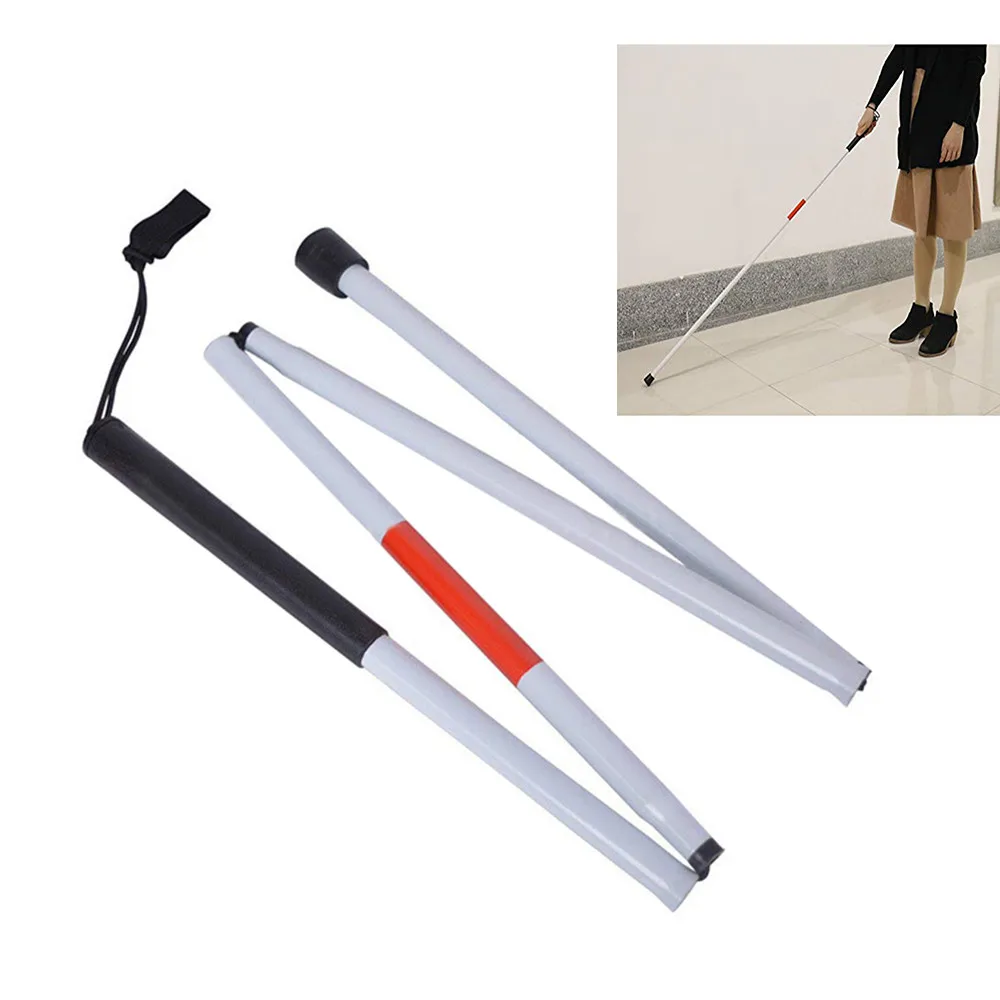 Folding Blind Guide Stick Visually Impaired Crutch Cane Blind Walking