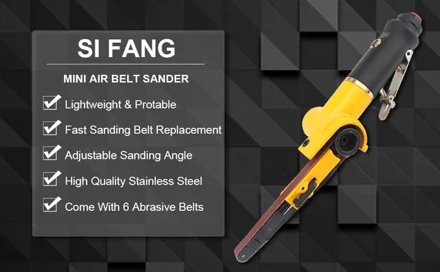 Levigatrice A Nastro Pneumatica 330x10mm - 16000 Giri/Min Per Legno E Metalli - Foto 4