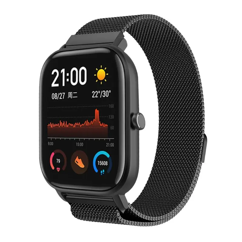 Металлический магнитный браслет ремешок для часов Huami Amazfit GTS/GTR 42 мм часы