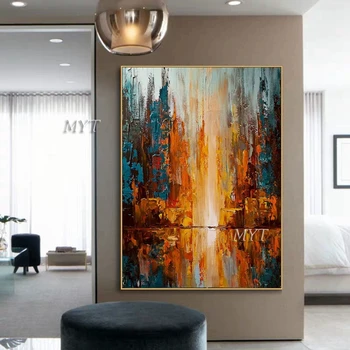 

Textured Abstract Black Thick Oil Painting Handmade Wall Art Oil Painting Knife Abstract Art Wall Picture Modern Home Decoration
