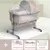  Baby Bed Portable Removable Crib Foldable High and Low Adjusting Stitching Large Bedside Baby Nest Comes With Mattress Rocker 
