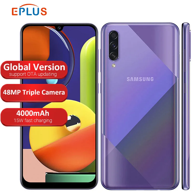 Original Samsung Galaxy A50s A5070【95% New】Unlocked Dual Sim Mobile Phone RAM 6GB ROM 128GB 6.4