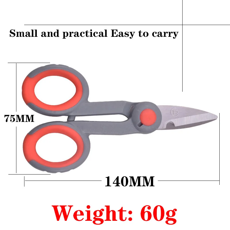 420 Stainless Steel Fishing Scissor Accessories Electrician Portable  Scissors Plier Cut PE Braid Line Lure Carp