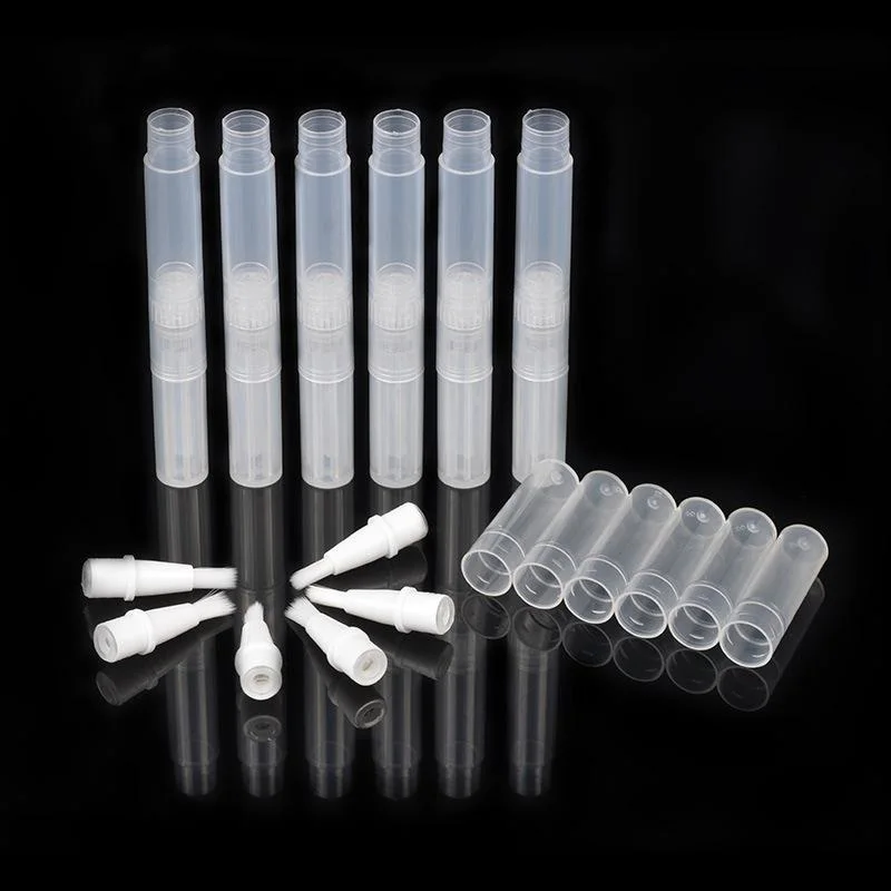 투명 빈 트위스트 펜 3ml/4.5ml, 실용적인 큐티클 오일 용기 브러쉬 립밤 매니큐어 오일 튜브