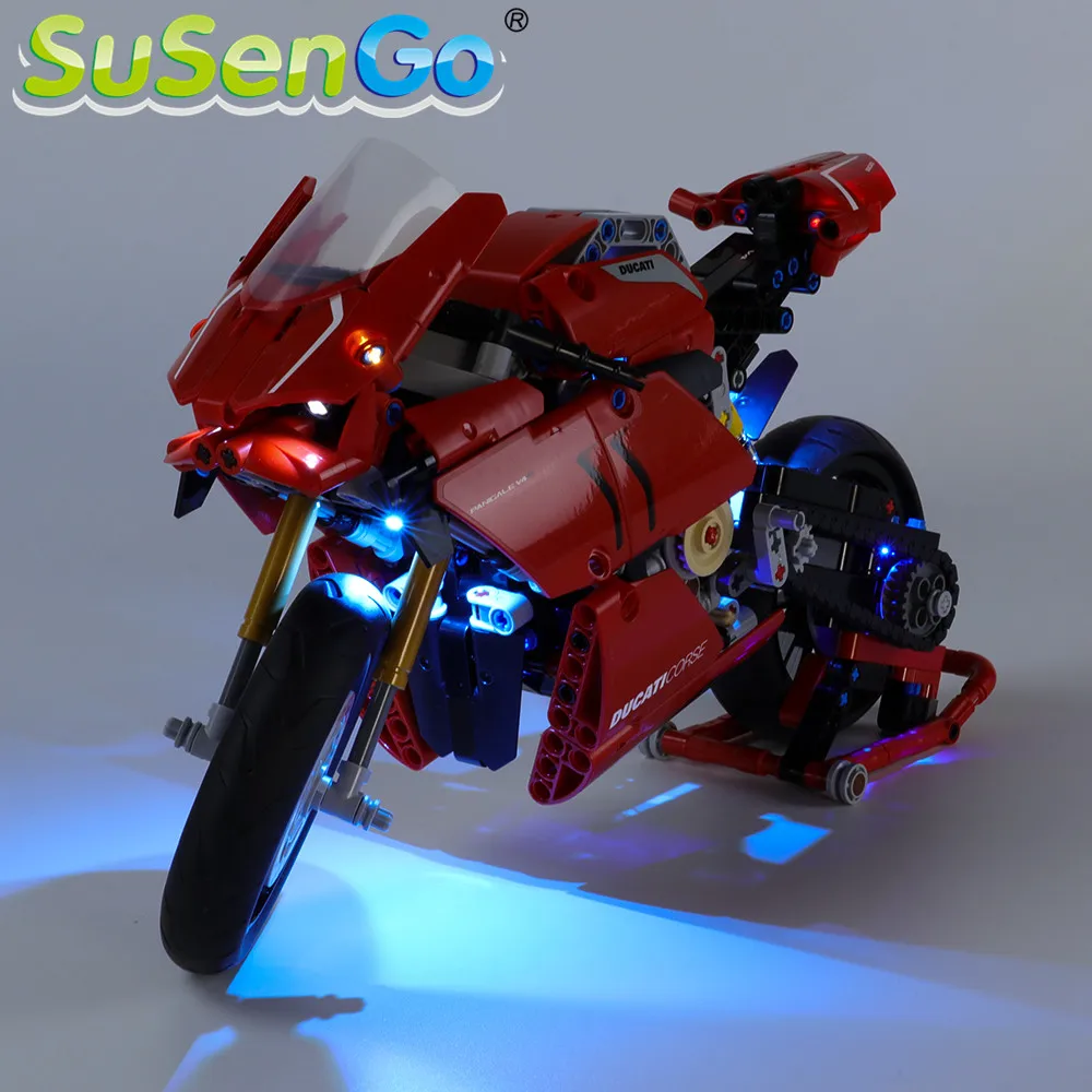

SuSenGo LED Light kit For Technic Motorcycle Toys Building Blocks Lighting Set Compatible with 42107 (Model Not Included)