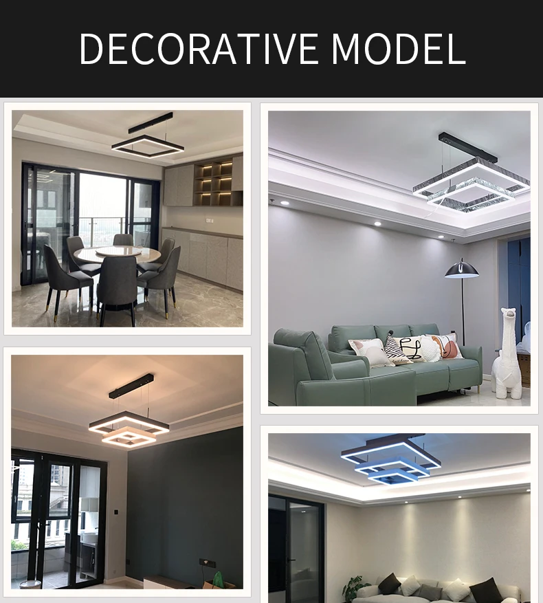 Minimalista e moderno led lustre de iluminação