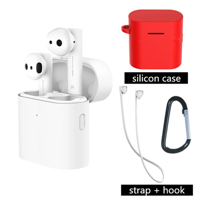 Air 2add red cover Xiaomi Air 2 TWS гарнитура Bluetooth 5,0 наушники Airdots Pro 2 длинный аккумулятор ENC автоматическая пауза управление нажатием Быстрая зарядка - Цвет: Air 2add red cover