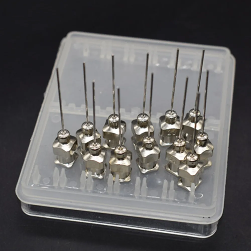 

12pcs 23G Stainless Steel Dispensing Syringe Needle Tips Adhesive Glue Liquid Dispenser Dispensing Needle Dispenser Needles