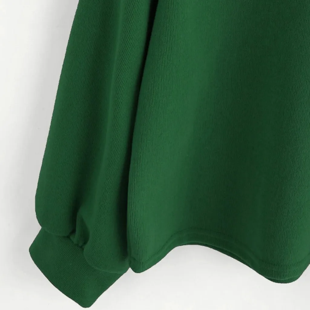 JAYCOSIN Fashion Women Casual Simple Solid Color O-Neck Sweatshirt Long Sleeve Comfortable Soft Blouse Loose Sweatershirt Tops