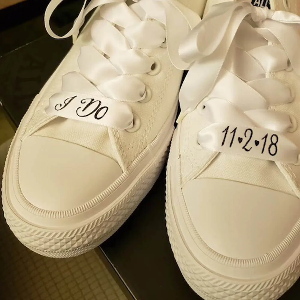 Women Sneakers Shoe Lace 16 colors Personalized Gifts Ribbon Shoelaces Name Sneakers Shoelace Length 80CM/100CM/120CM