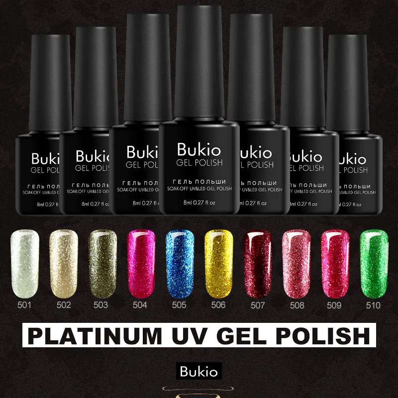 Лак для французского маникюра Bukio Платиновый УФ гель замачивания Гель лак нейл