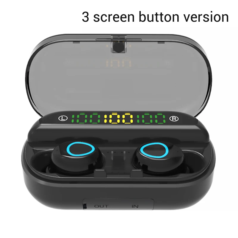 Bluetooth-гарнитура F10 с сенсорным экраном, светодиодный, беспроводная bluetooth-гарнитура с креплением для мобильного телефона, bluetooth-гарнитура - Цвет: No breathing light
