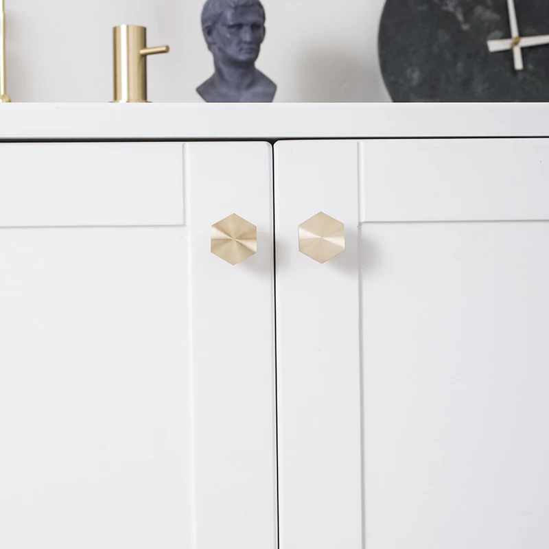 Brass Nordic Light Luxury Simple Hexagonal Drawer Furniture