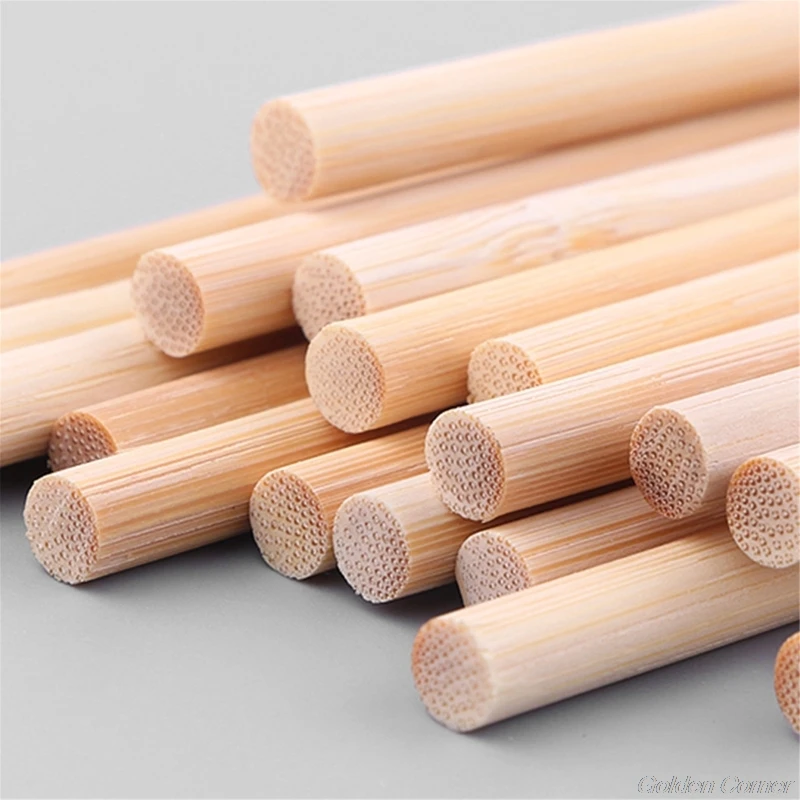 50Pcs Wooden Plants Grow Support Bamboo Sticks Garden Flower Support Cane DIY Building Model Materials D02 20