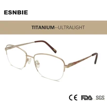 Чистая титановая оправа для очков женские ультралегкие высококачественные полуоправы для женщин очки по рецепту при близорукости