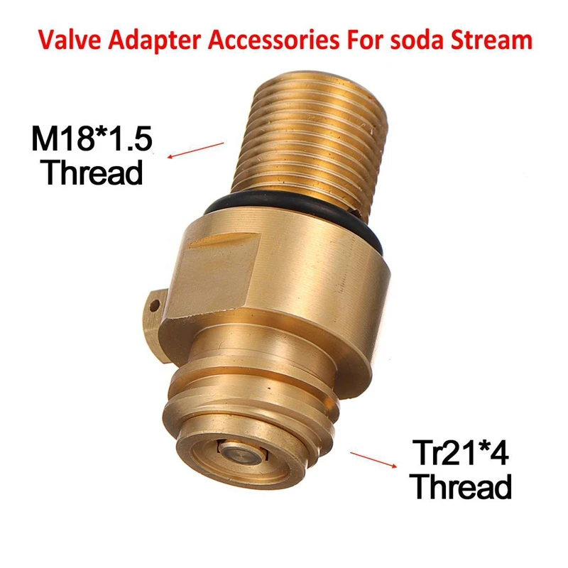 M18X1.5 резьбовой резервуар производитель адаптер клапана заправка Co2 Замена штырей 150Bar Tr21X4 бак клапан Адаптер Аксессуары для соды потока