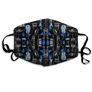 

Garde Art Studio Washable Recycling Mouth Masks, Healthy Durable Polyester & Anti Dust Half Face Masks, Kind of Blue Musical