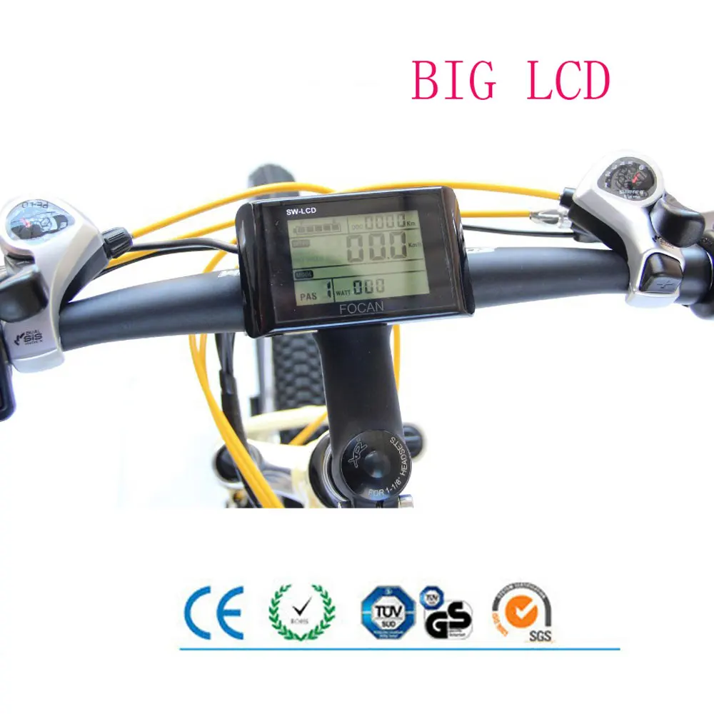 Controlador de pantalla LCD para bicicleta eléctrica, medidor de velocidad, instrumento hembra de 5 pines, 24/36/48/52/60V/72V, SW900