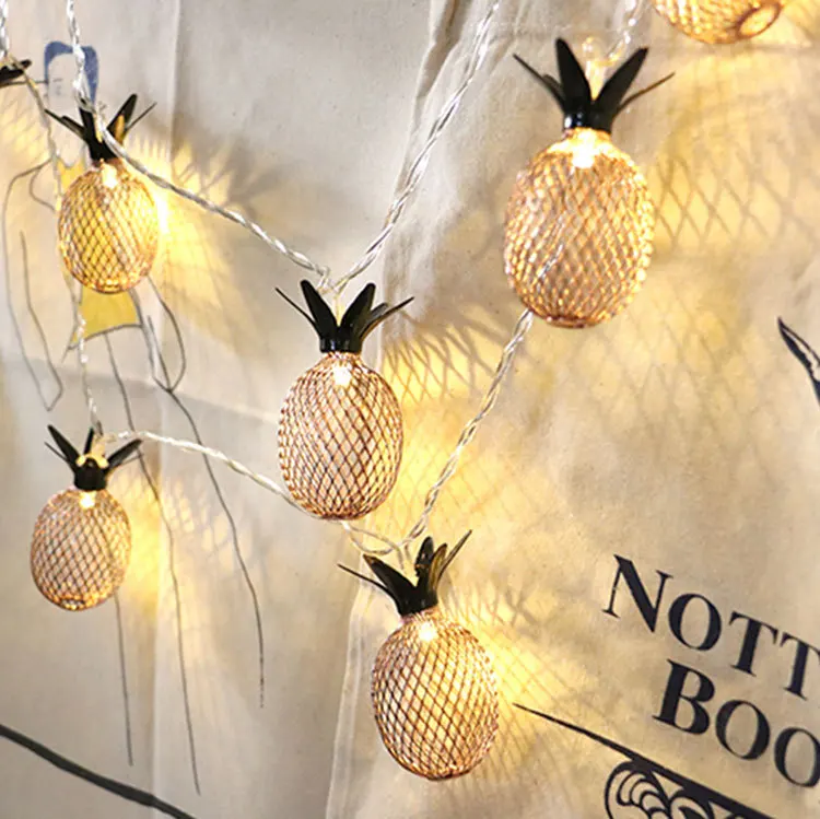 

Led pineapple lamp string gold battery box lamp string room decoration lamp wedding lantern string christmas outdoor decoration