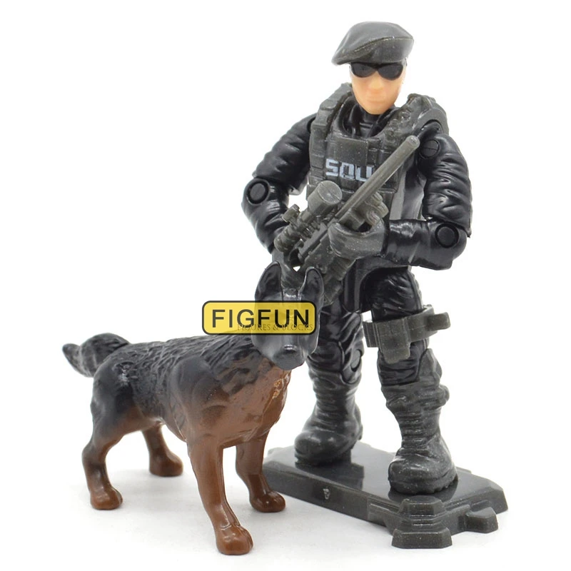 SWAT мега-Игрушка Набор фигурок военный набор с оружием собака вызов телескоп строительные блоки кирпичи игрушки для детей