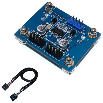 

4-Port USB 2.0 9-Pin Hub Extension Cable Card Connector Adapter for Desktop Motherboard USB Flash Drive 180 degree