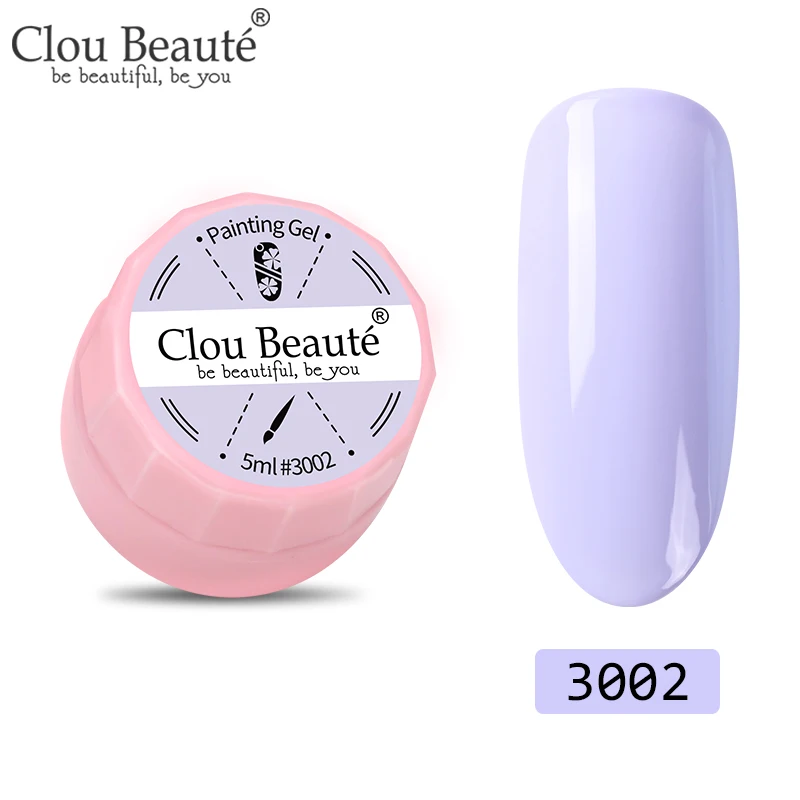 Clou Beaute paint ing Gel 72 цвета гель для ногтей краска УФ/светодиодный дизайн ногтей DIY Краска гель Лак Цвет лак краска ing 5 мл - Color: 3002