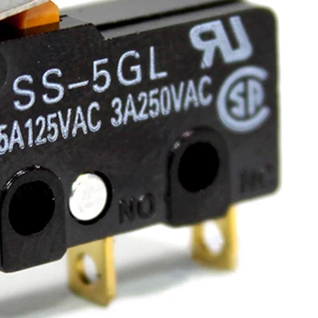 

5pcs Accessories Micro Switch Limit 3D Printer Parts Components Lever Terminals Normal Close Mini Button Fretting For SS-5GL 3P