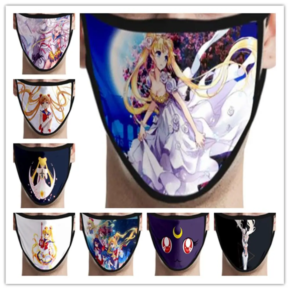 

Sailor Moon Mask Anime Cute Cartoon Cosplay Dustproof Keep Warm Masks Props New Twenty patterns