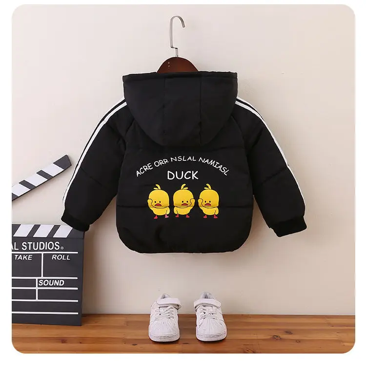 [Сезонное] пальто для маленьких мальчиков; одежда для малышей; плотное пуховое пальто; хлопковая одежда с подкладкой для девочек; маленький размер