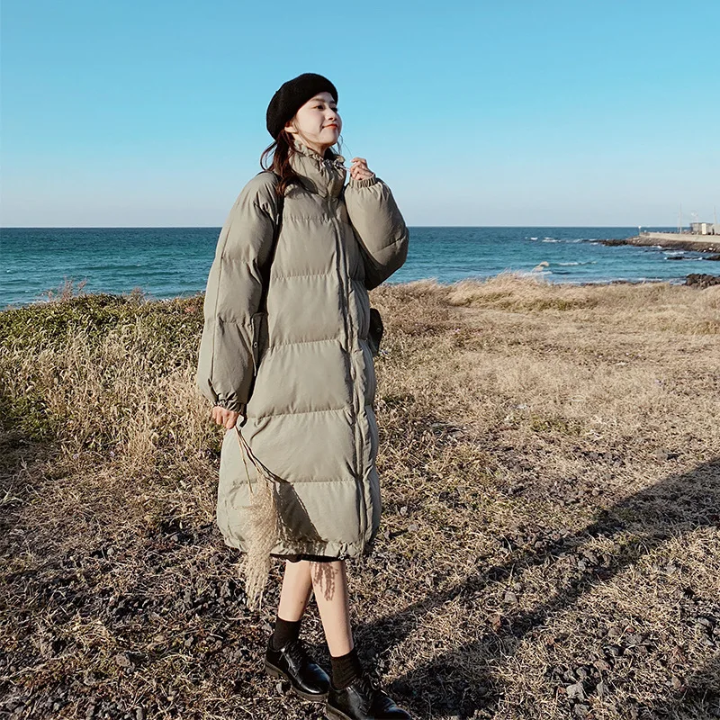 

Cotton-padded Clothes/Cotton Coat Fashion Comfortable Elegant Stand Collar 2018 Winter Long Warm