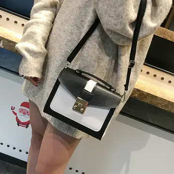 

2019 New Women PU Leather Small Flap Shoulder Bag Envelope Crossbody Patchwork Messenger Handbag Purse
