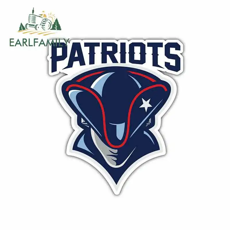 

EARLFAMILY 13cm x 11.4cm For New England Patriot Graffiti Sticker Vinyl Car Wrap Personality Creative Stickers DIY Anime Sticker