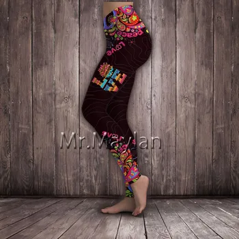 

Vintage 3D Print Love Flower Leggings Women Sport Pants Women Leggings For Ladies Pants Women Gym Leggings Women Casual Pants Q7