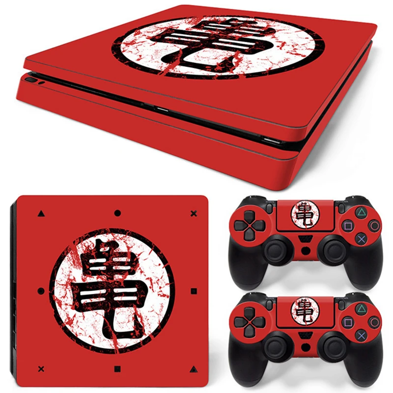Hot Anime Goku Sticker Cover Wrap Protector Skin For Sony PS4 Slim Console & 2PCS Controller Skin Decal For PS4 Slim