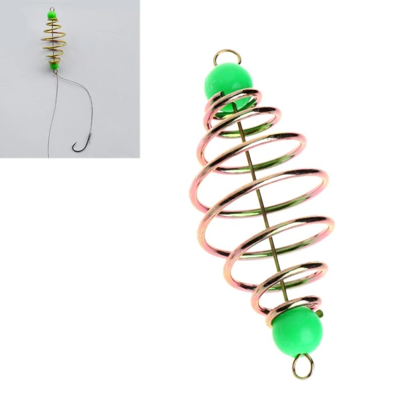 

LEO 20 Pcs/Set Fishing Bait Spring Lure Inline Hanging Tackle Stainless Steel Feeder Size , 10 Pcs S 4.4Cm & 10 Pcs L 6.8Cm