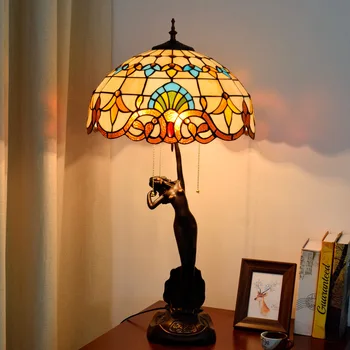 

cm baroque tiffany stained glass sitting room dining-room desk lamp of bedroom the head of a bed American art gift lamp