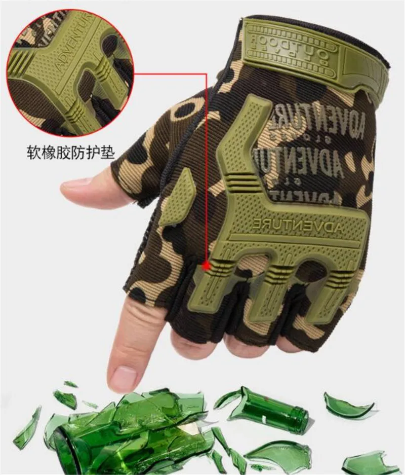 New Tactical Gloves Military Army Outdoor Sports Shooting Airsoft Bicycle Motorcross Hard Knuckle Half Finger Gloves Fingerless