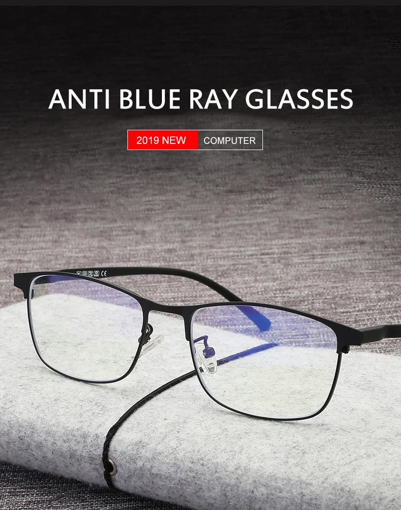YOK'S винтажные квадратные анти Синие лучи компьютерные очки сверхлегкие металлические половинные оправы оптические очки оправы Oculos UN1341